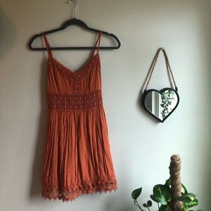 SOLD Boho orange dress